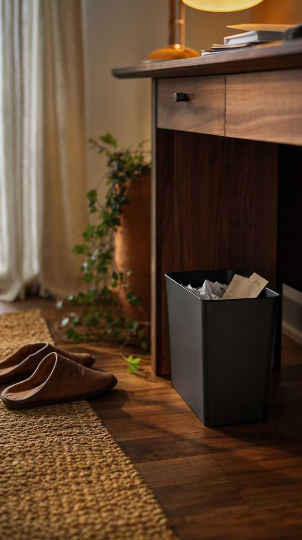 10 gallon office wastebasket in action